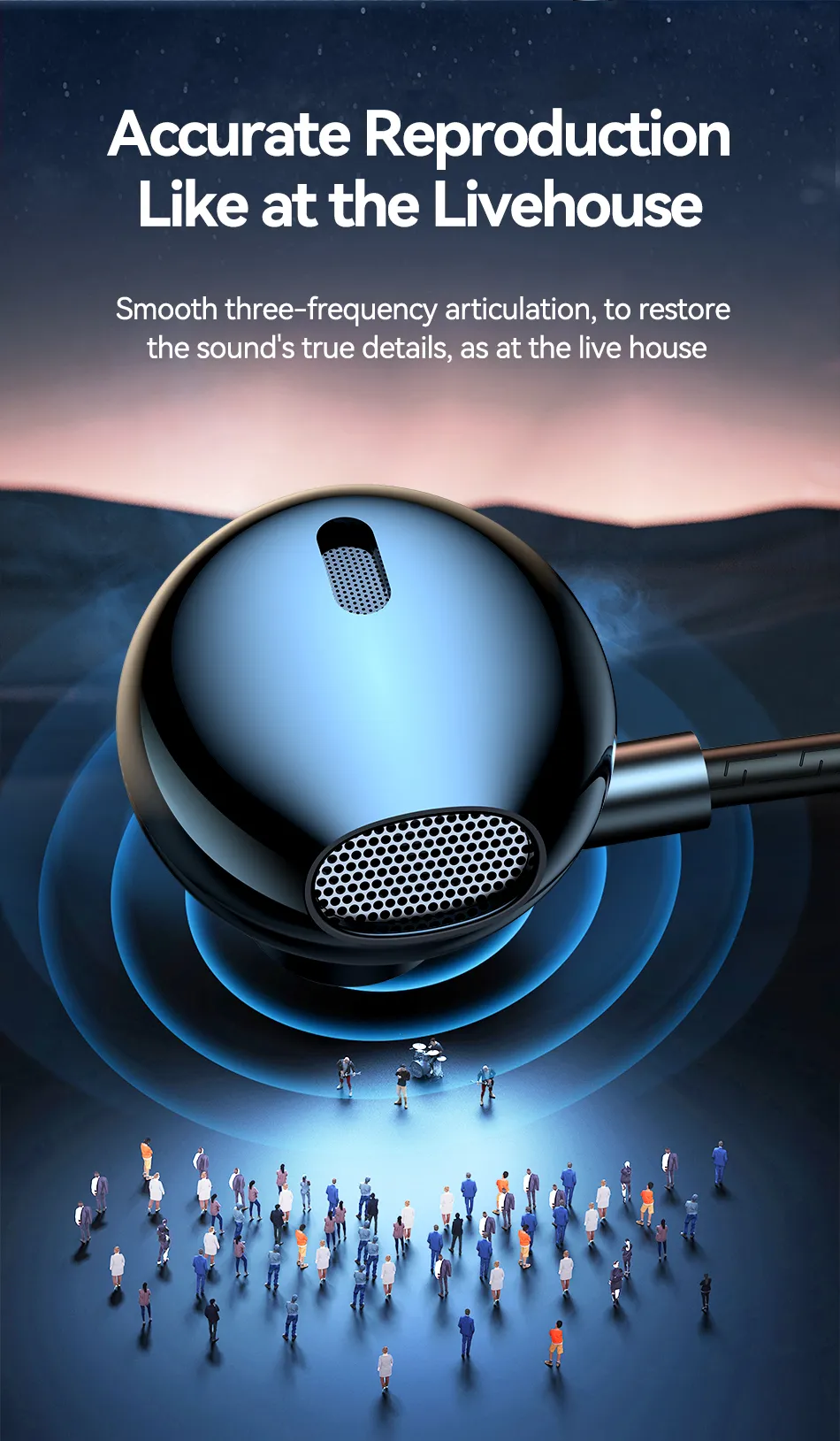 Rocoren Écouteurs Hi-Fi Puissants avec Micro – Jack 3.5mm Universel pour Téléphones Android