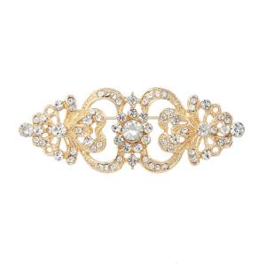Fashionable Rhinestones Sturdy Alloy Brooch Portable for Dresses Weddings Parties Birthdays and Special Occasions
