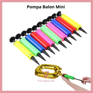 VICENZO Pompa balon tangan mini/pompa balon latex balon huruf
