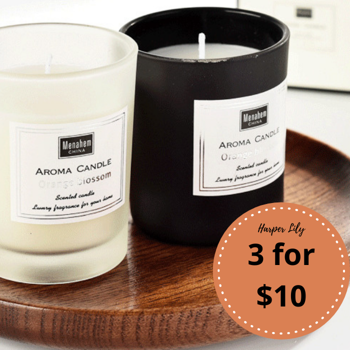 Scented Candle 50g Coloured Glass Bottle 810h burn time Sweet