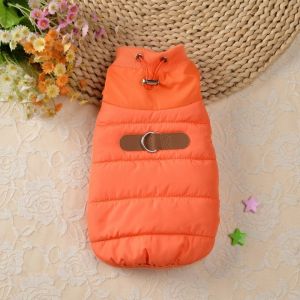 PLLEWY Winter Dog Warm Clothes Windproof Padded Down Dog Hiking Jacket Fashion Adjustable Dog Bodysuit for Small Medium Dog