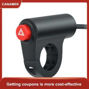 【CANAMEK】 Công tắc xe máy nút công tắc đèn cảnh báo nguy hiểm đèn nhấp nháy kép cảnh báo khẩn cấp cho xe điện bộ rơ-le tín hiệu nhấp nháy phụ tùng xe máy