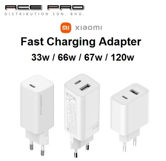 Xiaomi 120W 67W 65W 33W Type-A / Type-C / GaN / Fast Charge Power Adapter / Charging Combo Charger