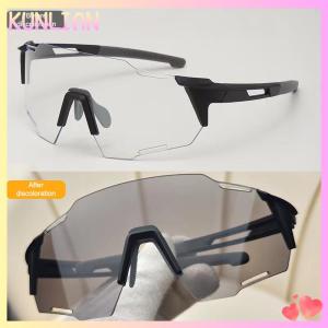 [KUNLIAN] Photochromic Cycling Sunglasses For Men Women Bike Glasses Riding Driving UV400 Mountain Bicycle Goggles Eyewear Sports