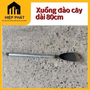Xuỗng đào đất trồng cây đào lỗ loại lớn cán dài 80cm ống tiếp phi 27