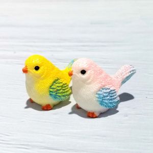 MUKANG Cute Mini Dollhouse Glass Ornaments Animal Model Little Birds Micro Landscape Miniature Figurines Fairy Garden Decor Home Decor
