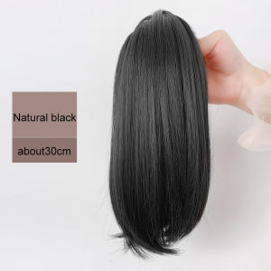 Wig for Women Ponytail Wig Natural Hair Tail Clip Hair Extension Ladies Inner Buckle Curly Ponytail Short Wig Braid High Ponytail Simulation Fake Hair