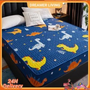 Dreamer Living Waterproof Mattress Protector Washable Fitted Sheet Waterproof Bedsheet Bedspread Cadar Single / Queen / King Size  Bedspread床单