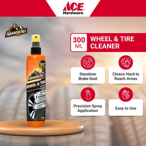 Armor All Wheel & Tire Cleaner 300ml | Triple Action Foaming Formula Removes Brake Dust Grease & Road Grime | Safe for Factory Painted & Clear Coated Wheels | Deep Clean Tyres & Rims | ACE Hardware