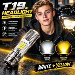 SUZUKI Lets 110 Premium T19 LED Headlight for Motorcycle Dual Color White & Yellow High Quality