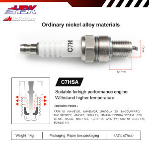 HBK High Performance Motorcycle Spark Plug for Scooter Off Road Motorcycle Motorcycle Parts