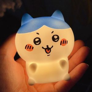 Anime Chikawa Kawaii Bedroom Desktop Decoration Hachiware Usagi Cartoon Vinyl Doll Night Light Luminous Toy ChildrenGifts