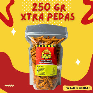 250 Gram Basreng Xtra Pedas Gurih Daun Jeruk Renyah Kriuk Baso Goreng Rempah / keripik kerupuk camilan jajanan snack basreng