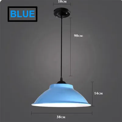 Simple Lampshade Black White Blue Red Chandelier Horn Ceiling Light Restaurant Gym Pendant Lamp