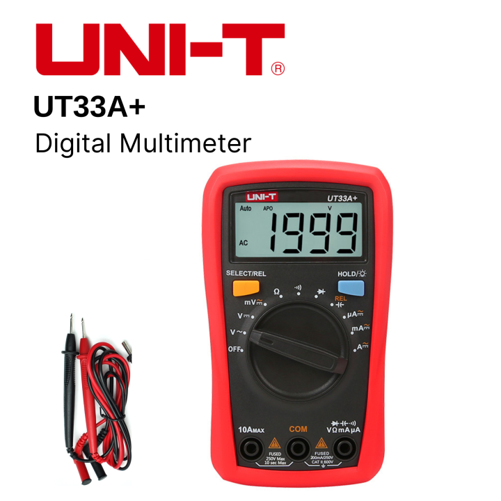 UNIT UT33A+ Palm Size Multimeter with Capacitance Test (2 mF) with AC/DC Voltage Measurement