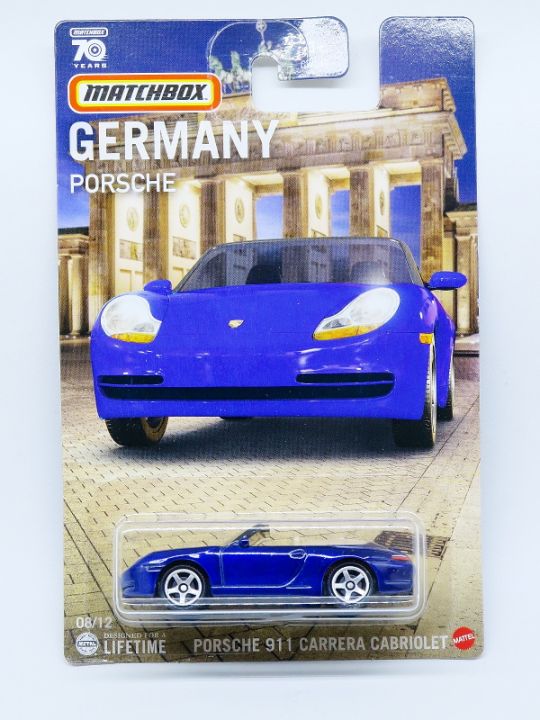 Matchbox Porsche 911 Carrera Cabriolet – 70 Jahre Edition, Blau, Limited 79/100, Diecast-Modell