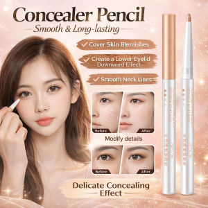 Multi-Purpose Concealer Pen Silkworm Eyeliner Pencil Cover-Up for Dark Circles Bags Under-Eyes Tear Groove Lasting Waterproof Cosmetic