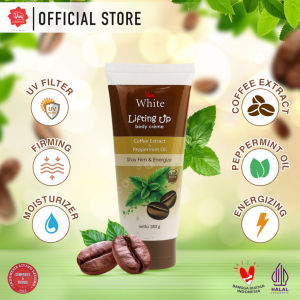 Viva White Lifting Up FIRMING & ENERGIZING Body Creme with UV FILTER Peppermint Oil Coffee Extract & Moisturizer - 180gr
