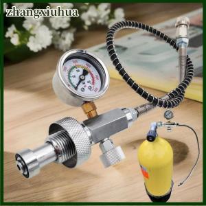 zhangxiuhua 1Pcs Air Diving DIN G5 8 Connect Fill Station Filling Charging Adaptor Valve HPA 6000psi 400bar Stainless Steel With 50cm Hose