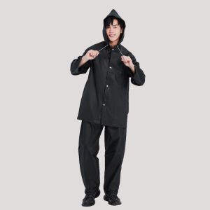 Waterproof Raincoat Rain Pants Set Eva Material Hooded Lightweight Outdoor Cycling Motorcycle Commuter Heavy Duty Rain Gear