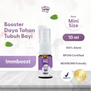 Gentle Baby Perlengkapan Perawatan Minyak Telon Obat Oles Balur IMMBOOST Meningkatkan Kekebalan Kesehatan Daya Tahan Tubuh Immune Imunitas Anti Virus Booster Anak Baby Kids Bayi Baru Lahir Newborn New Born Balita Essential Essensial Oil
