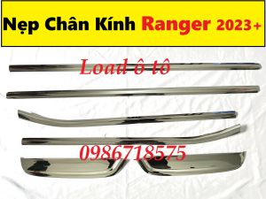 Nẹp Viền Chân Kính Xe Ford Ranger 2026-23 Mẫu Inox 304 Sáng Bóng Cao Cấp