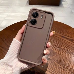 Roazic Macaron màu trơn Ốp điện thoại Silicone cho POCO C65/Redmi 13C chống sốc TPU ống kính máy ảnh Vỏ lưng bảo vệ MS01