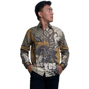 (COD) KEMEJA BATIK LENGAN PANJANG | BAJU BATIK PRIA | MOTIF KRESNA KATUN PREMIUM FURING