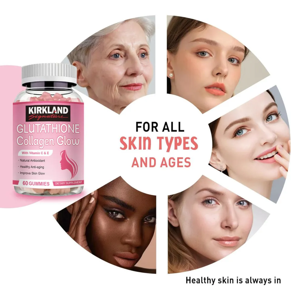 KIRKLAND Glutathione Collagen Gummies Antioxidant Support and Brightening -  Lazada