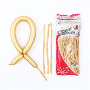 Balon Latex Twist Pentil Chrome Balon Panjang Isi 100 Pcs
