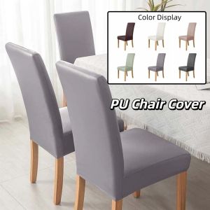 UMBRAULI ยืดหยุ่น ปลอกเก้าอี้ PU ป้องกันน้ำ ห่อหุ้มทั้งหมด ใส่สำหรับเก้าอี้ แบบพกพา ป้องกันสิ่งสกปรก ป้องกันที่นั่งสีพื้น ตกแต่งบ้าน