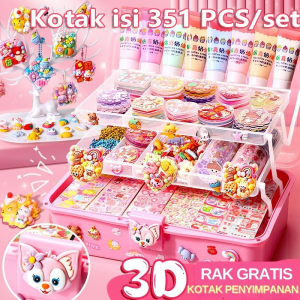 351pcs DIY Keychain GukaaaSet Stiker Paket Bahan Peralatan Tangan GukaaaDIY Anak Set Stiker GukaaaCOD