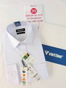 [Việt Tiến] Áo Sơ Mi Trắng Dài Tay Cao Cấp - Regular Fit - Vạt Bầu -