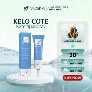 Kem Ngừa Sẹo Giảm Sẹo Lồi Sẹo Lõm Sẹo Lâu Năm Sẹo Do Mụn KELO COTE Mỹ 15g - Giúp Làm Mềm Mịn Vết Sẹo Ngăn Ngừa Thâm Sẹo Giúp Duy Trì Và Cân Bằng Độ Ẩm Trong Da Giảm Màu Sắc Của Sẹo Làn Da Sạch Mịn Màng Sáng Khỏe Tăng Độ Đàn Hồi Cho Da | Moska