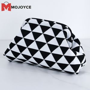 MOJOYCE Women Cross Body Bag Cute Cloud Design Contrast Color Casual Woven Purse for Daily Use