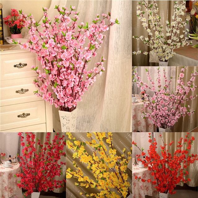 125cm Cherry Blossom Artificial Flower Branch Dahan Sakura Tiruan Home