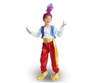 Aladdin Costumes Kids Boys Arabian Prince Aladdin Cosplay Costume Vest Pants Set for Children Halloween Party Clothes
