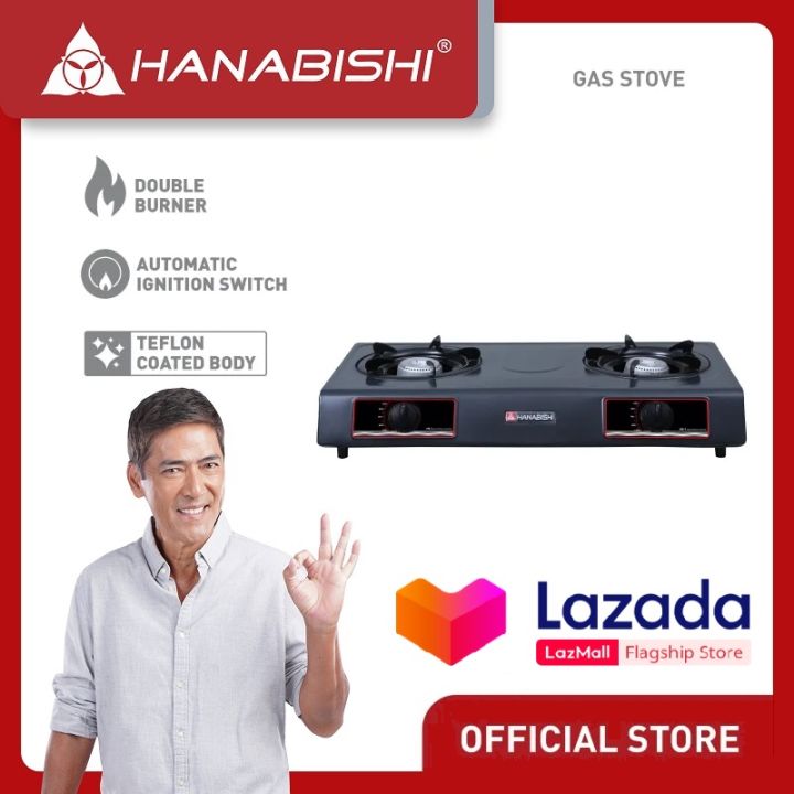 Hanabishi Gas Stove HS1 Original Double Burner Gas Stove Teflon