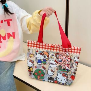 BINOCUL ถุงเก็บสัมภาระ ถุงพีวีซีใส หมีสตรอเบอร์รี่ แมวคิตตี้แมว กระเป๋าสะพายลายการ์ตูน แบบพกพาได้ ถุงเจลลี่ กระเป๋าถือสำหรับผู้หญิง สำหรับผู้หญิง