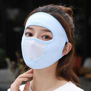 Khẩu Trang Chống Nắng Toàn Mặt Cho Nữ Vải Thoáng Khí Che Kín Chống Tia UV Ngăn Bụi Ngoài Trời
