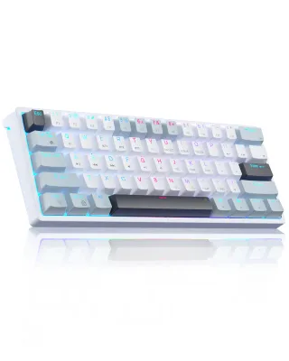 SOLAKAKA Hot-swappable Wireless Mechanical Keyboard 61 Keys RGB Backlit Bluetooth+2.4G Wireless+Type-C Wired 3-mode Connection Gaming Keyboard (SK961 )