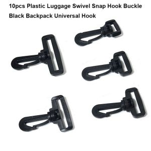 SPORT PR 10pcs ดำ หัวเข็มขัดแบบหมุนสำหรับกระเป๋าเดินทาง พลาสติก 5 ขนาด กระเป๋าเป้หัวเข็มขัดแบบยูนิเวอร์แซล ใหม่ ชิ้นส่วนกีฬากลางแจ้ง กระเป๋าและอุปกรณ์เสริม
