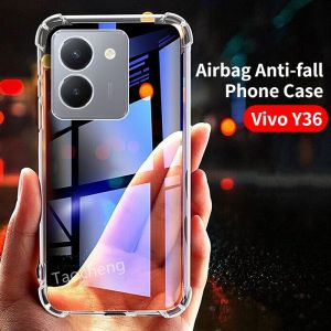 เคสสำหรับ Vivo โทรศัพท์ Y03 Y03T Y18 Y18s Y28s V30 V29 V29E Y27s Y36เคสใส่โทรศัพท์ Y27 Y78 V27E โปร Y02T Y02A Y02 4G 5G โปร่งใสกันกระแทกใสนุ่ม