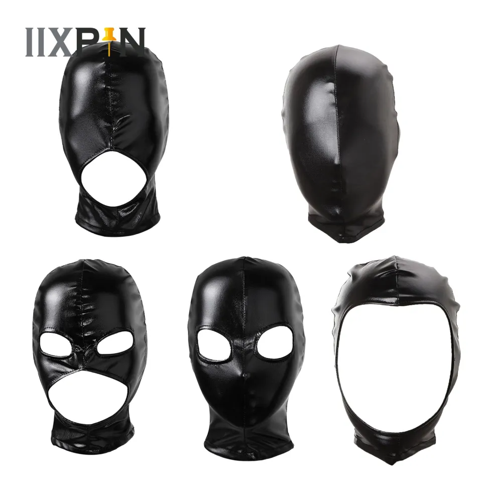 Women Mens Latex Face Mask Bronzing Cloth Open Mouth and Eye Glued Head  Cover Couples Adult Face Mask Hood for Role Play Costume | Lazada