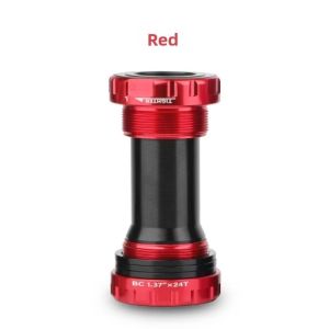 SPUNO Threaded Bike Bottom Bracket BB52/24mm Aluminum Alloy Bicycle Bottom Bracket Threaded Bottom Bracket Durable BB52 Bottom Bracket MTB
