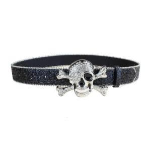 Western Styles Glitters Waist Belt Rhinestones Leather Waistband Decorative Belt for Jeans and Dresses