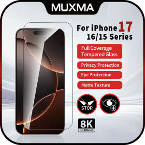 Muxma Screen Protector Tempered Glass Compatible for iPhone 16e 15 14 13 11 12 16 Pro Max XR X XS Plus 12 Mini 2020 Protective