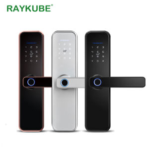 RAYKUBE X5 Intelligent Door Lock TTlock APP Easy Manage Remotely Temporary Password Keypad Digital Door Lock (Black)