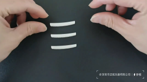 Classical 6 String Guitar Nut Replacement Curved Bottom Electric Guitar Slotted Bone Nut Music Instrument Accessorys