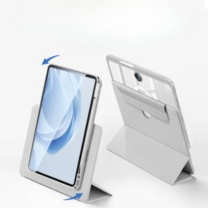 Rotatable Acrylic Transparent Strong Magnetic Case for OPPO Pad SE 11 2025 OPD2417 with Pencil Holder